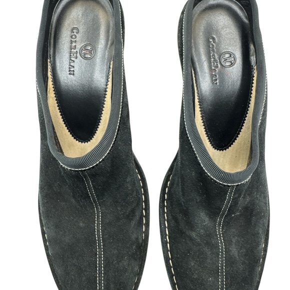 Cole Haan Black Suede Slip-On Shoes - Picture 1 of 5